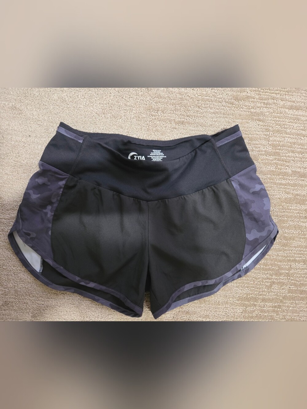 Active USA Black Sports Bra with White Logo